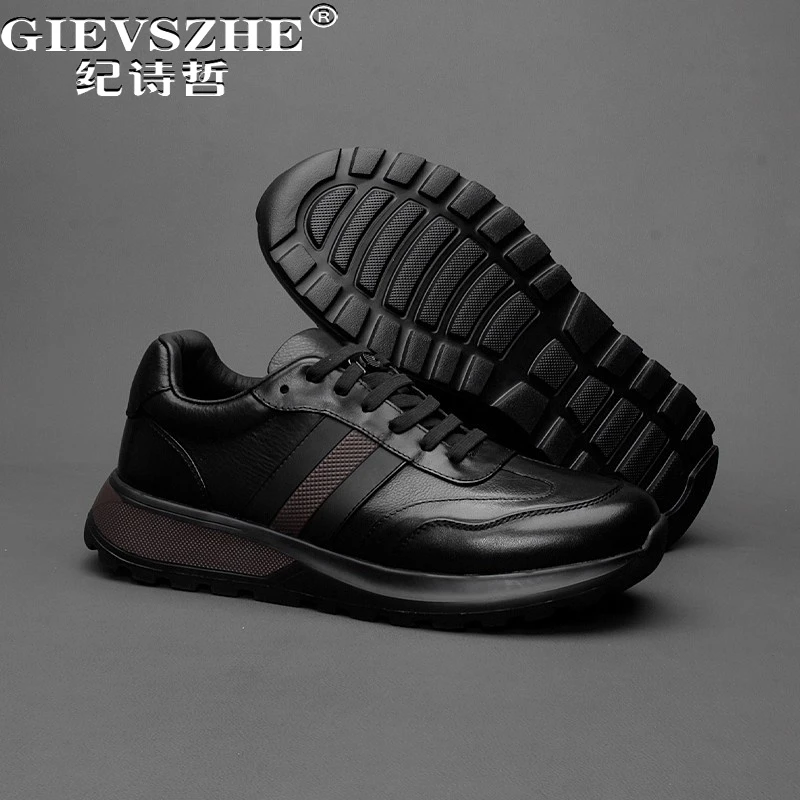 纪诗哲男鞋潮流透气百搭运动鞋男款时尚轻便跑步鞋简约轻奢休闲鞋