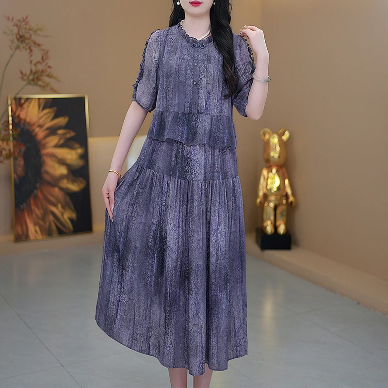 夏季新款优雅气质中长款女装连衣裙【678#】
