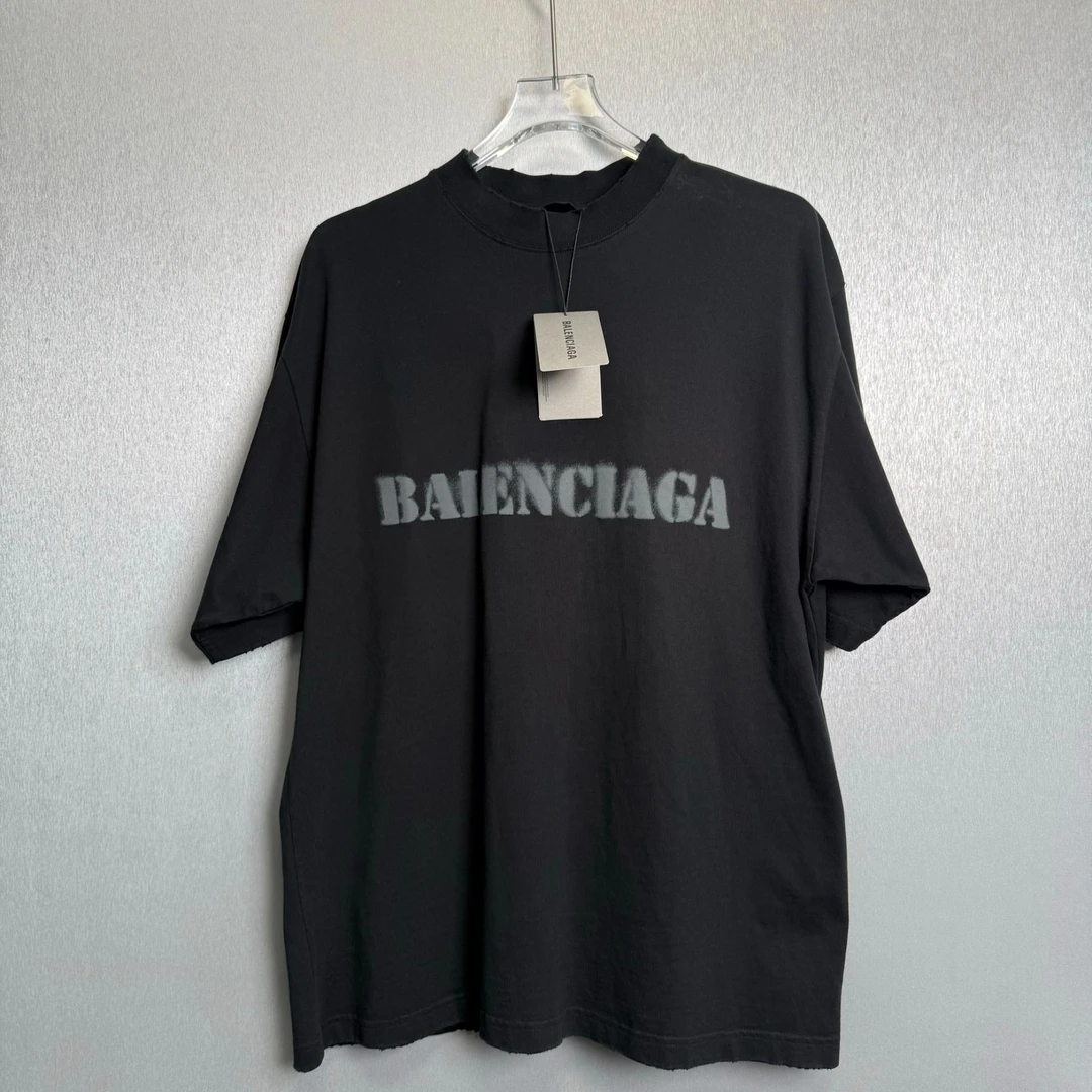 全新未使用 Balenciaga/巴黎世家 字母logo印花短袖M码254111