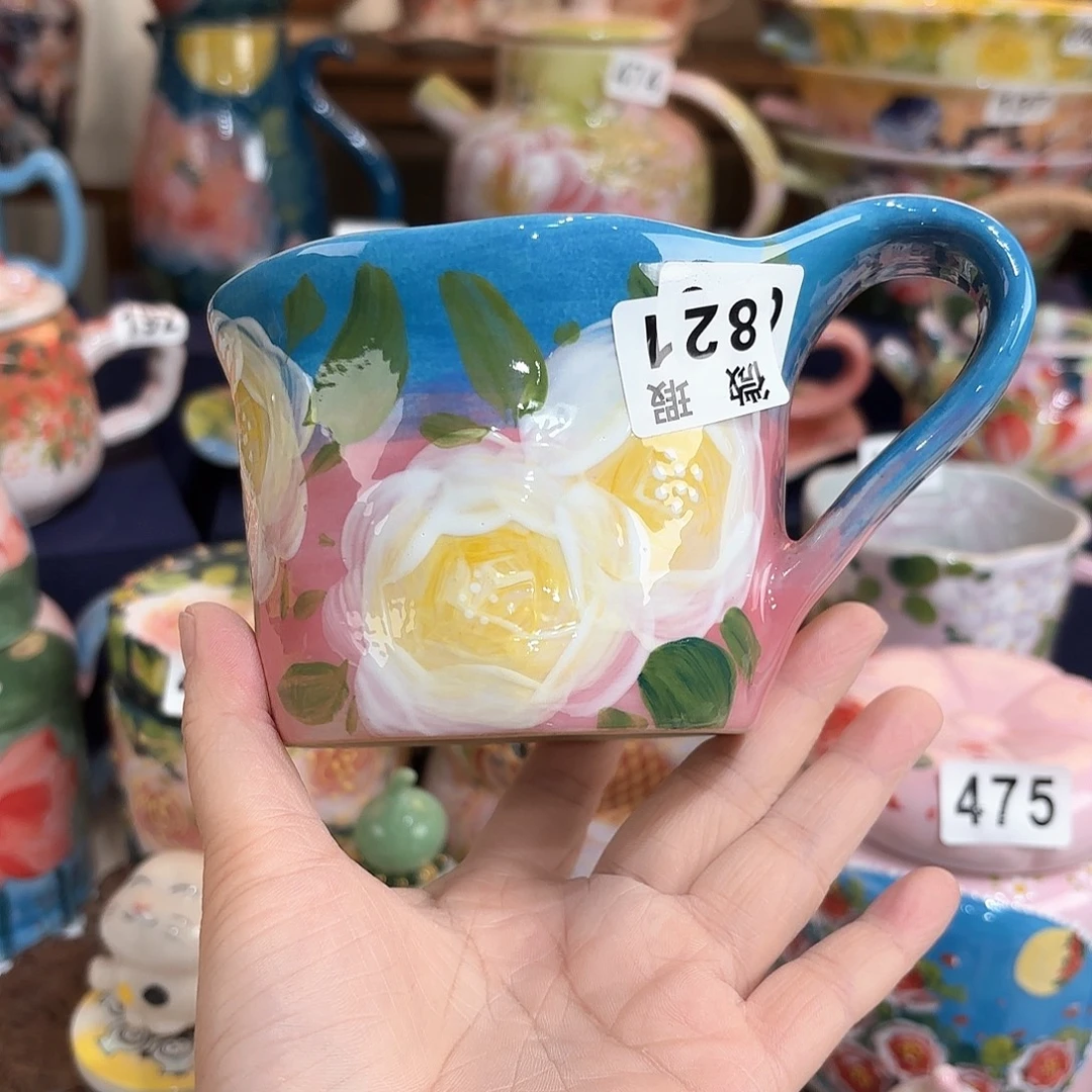 景德镇手绘高温釉下彩陶瓷茶具