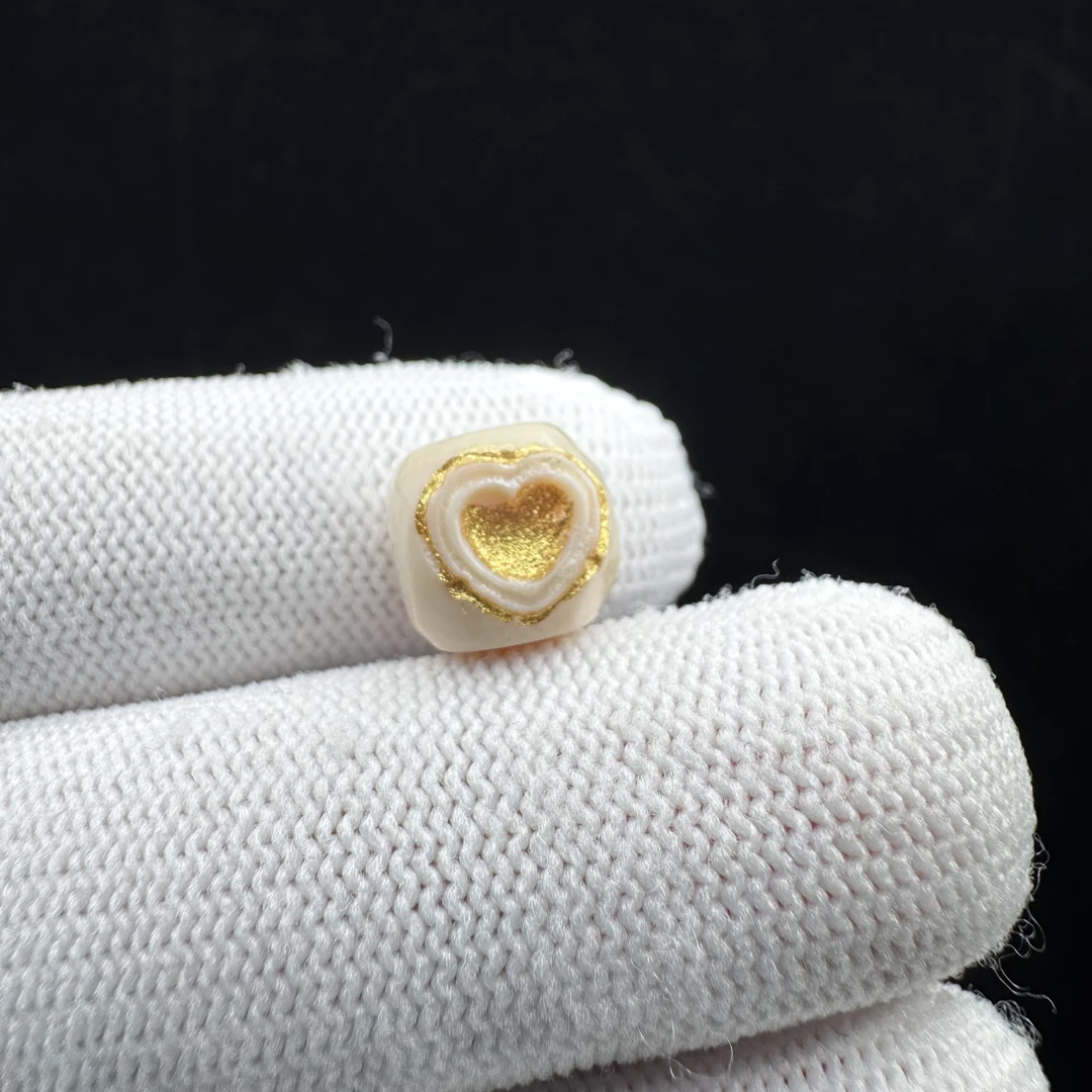 K7486天然猛犸 雕刻无相单珠9.4*9.3mm 一物一图 假一罚十