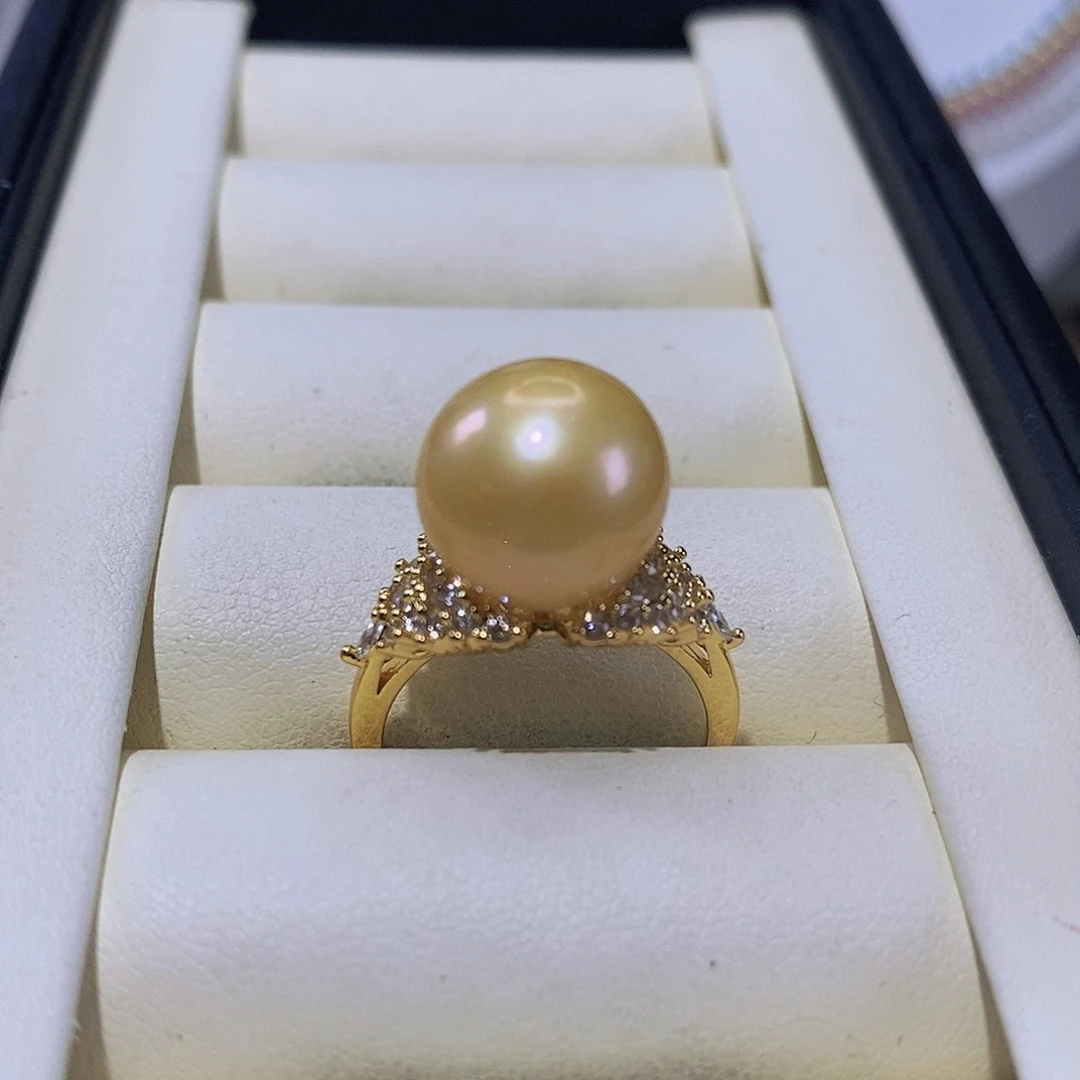 淡水珍珠戒指合金