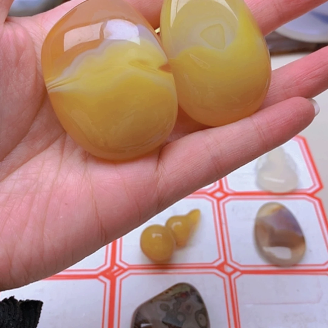 【闪购商品】玛瑙/玉髓珠宝半成品未镶嵌好*缘