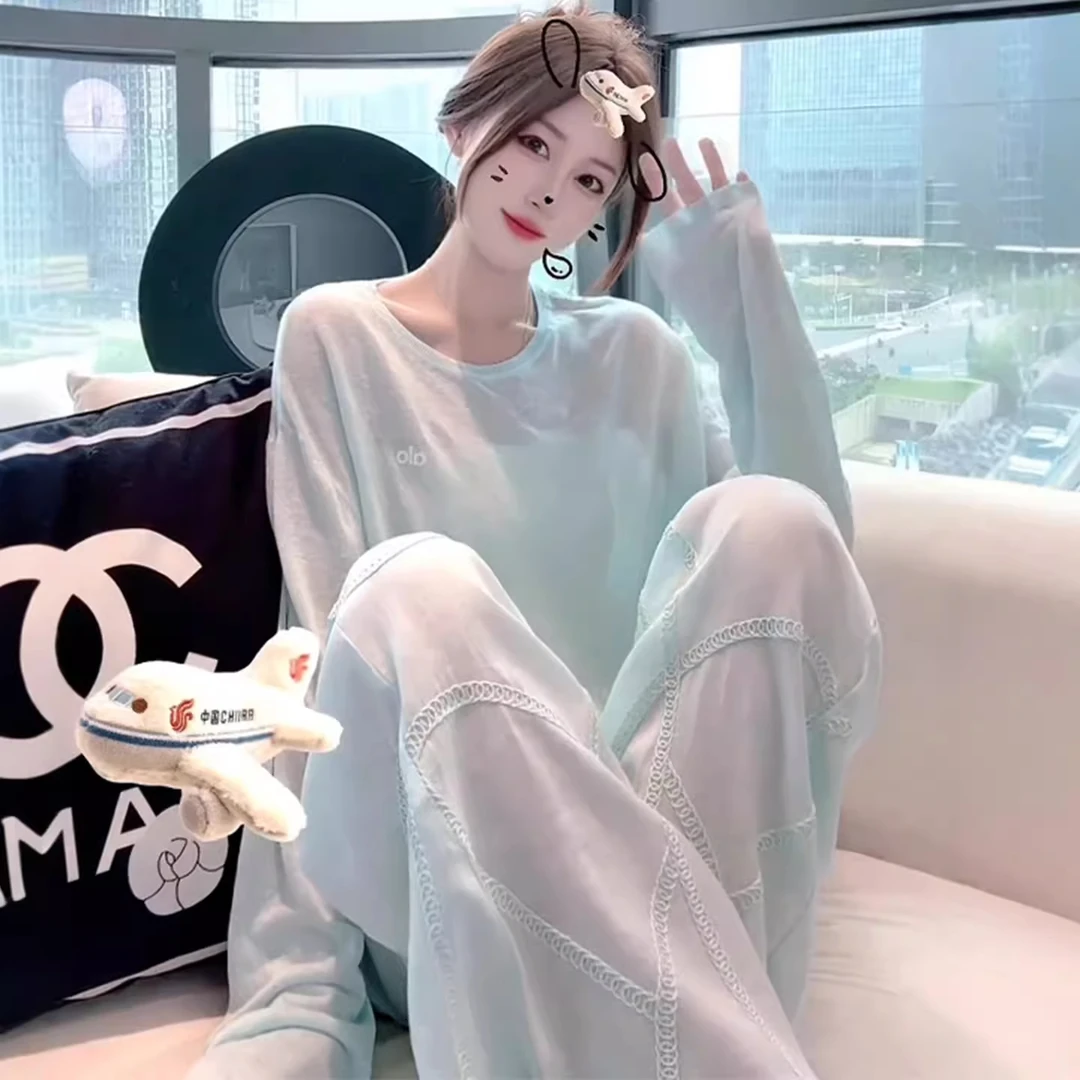 夏季搭配一整套薄荷绿色薄款防晒罩衫多巴胺上衣小众休闲套装裤子