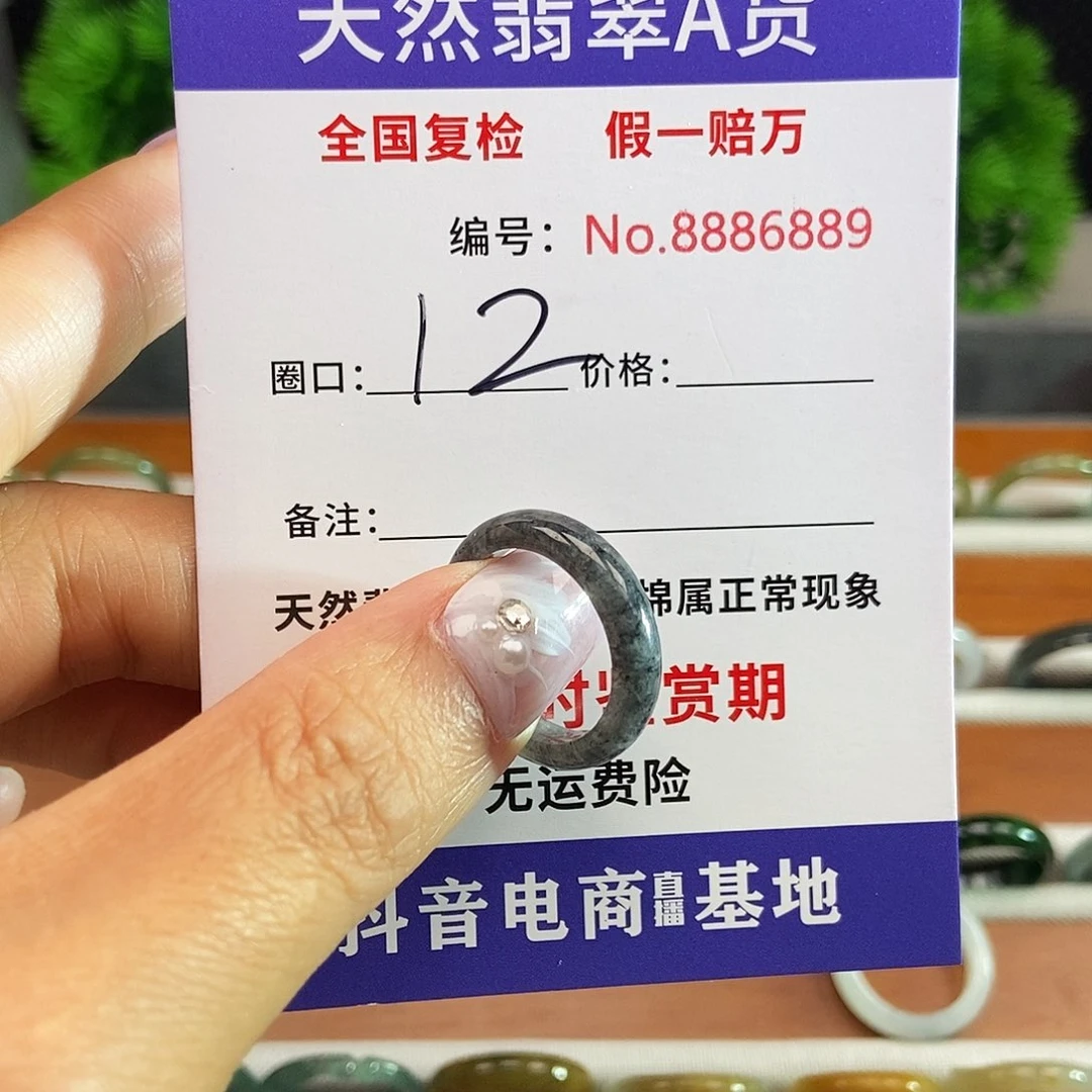 翡翠戒圈未镶嵌6889......
