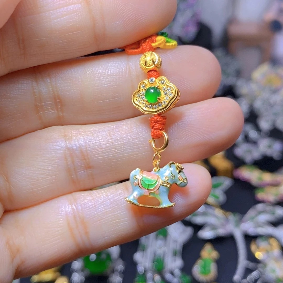 翡翠银S925镶嵌耳饰天然翡翠