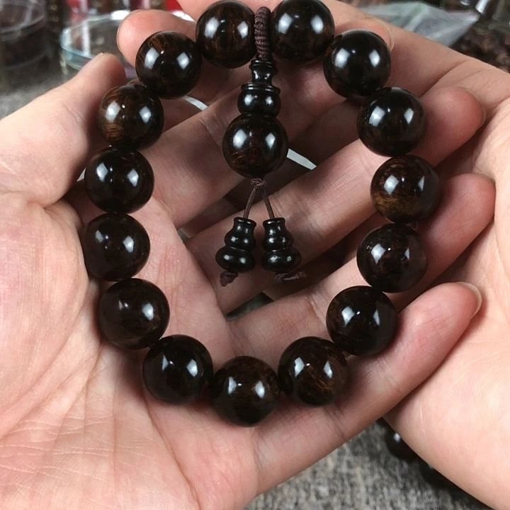 降真香手串/手链黑金绿油1.5红降