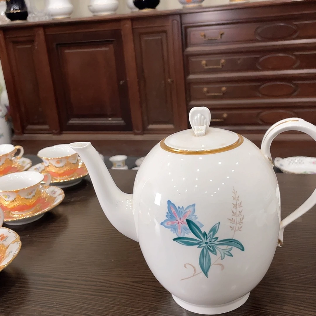 瓷片中古二等咖啡壶