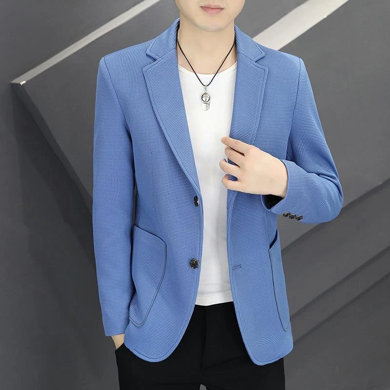时尚西服男士2025秋季新款潮流西装外套青年韩版帅气休闲单西上衣