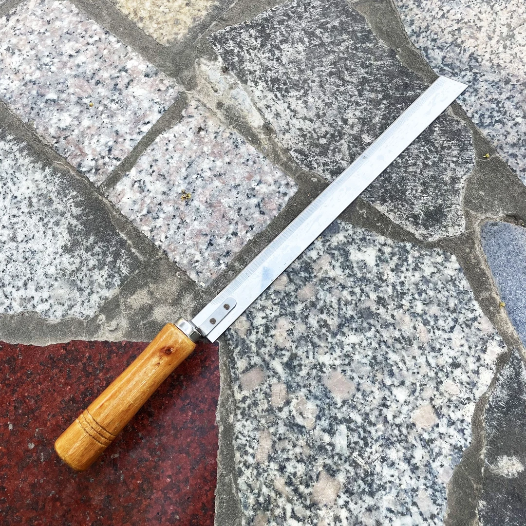 养蜂工具新款割蜜刀平头一面刃双开快摇蜜时候用不沾蜜木把蜂箱