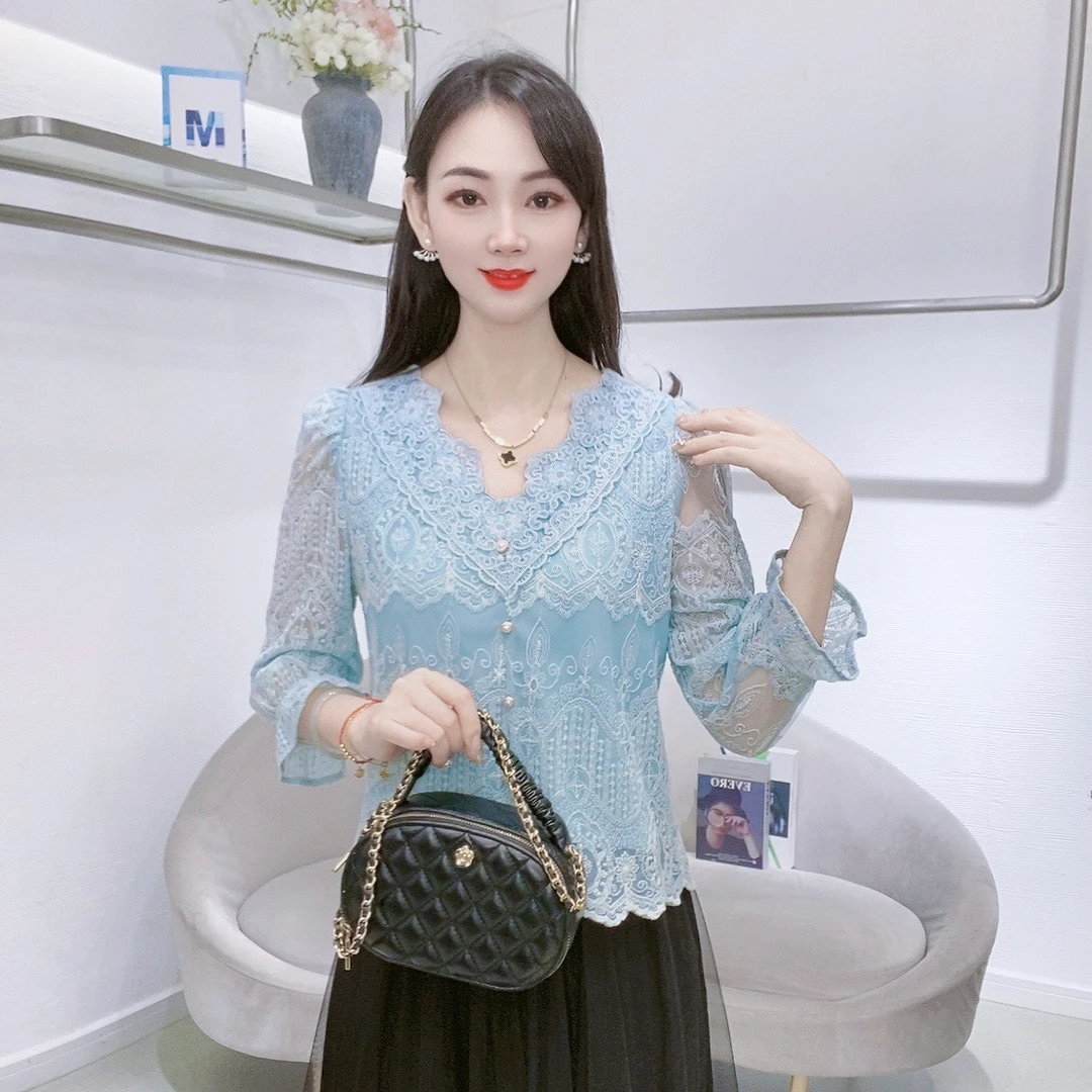 A8078春季新款设计感打底衫气质洋气百搭减龄小衫上衣