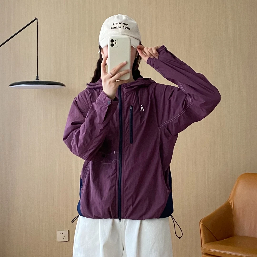 东力！25新款夏季户外透气防晒防泼水拼接连帽外套（24200）