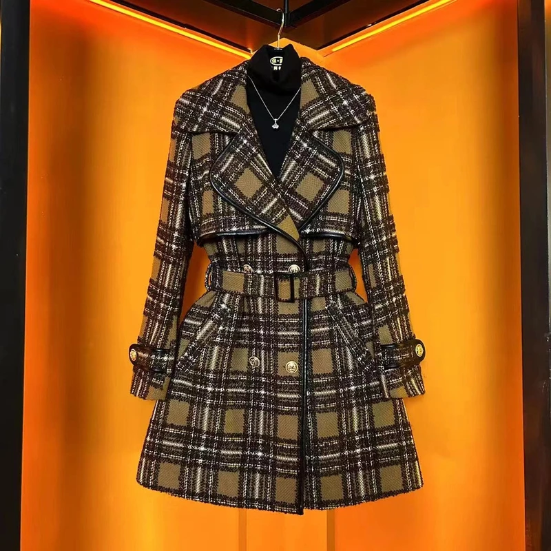 【阿芝专属】秋冬高级感收腰小香风格子女士百搭气质厚外套AL2-J13