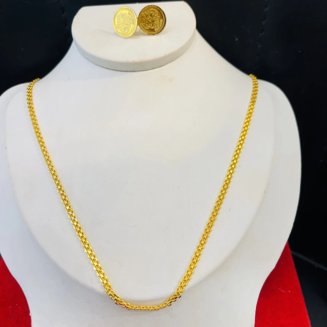 铜合金项链 新款个性亮片片项链3247金色长