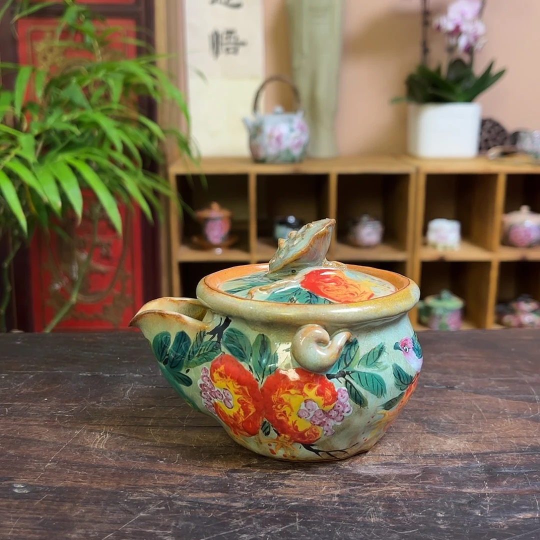 柴烧手工手绘陶瓷