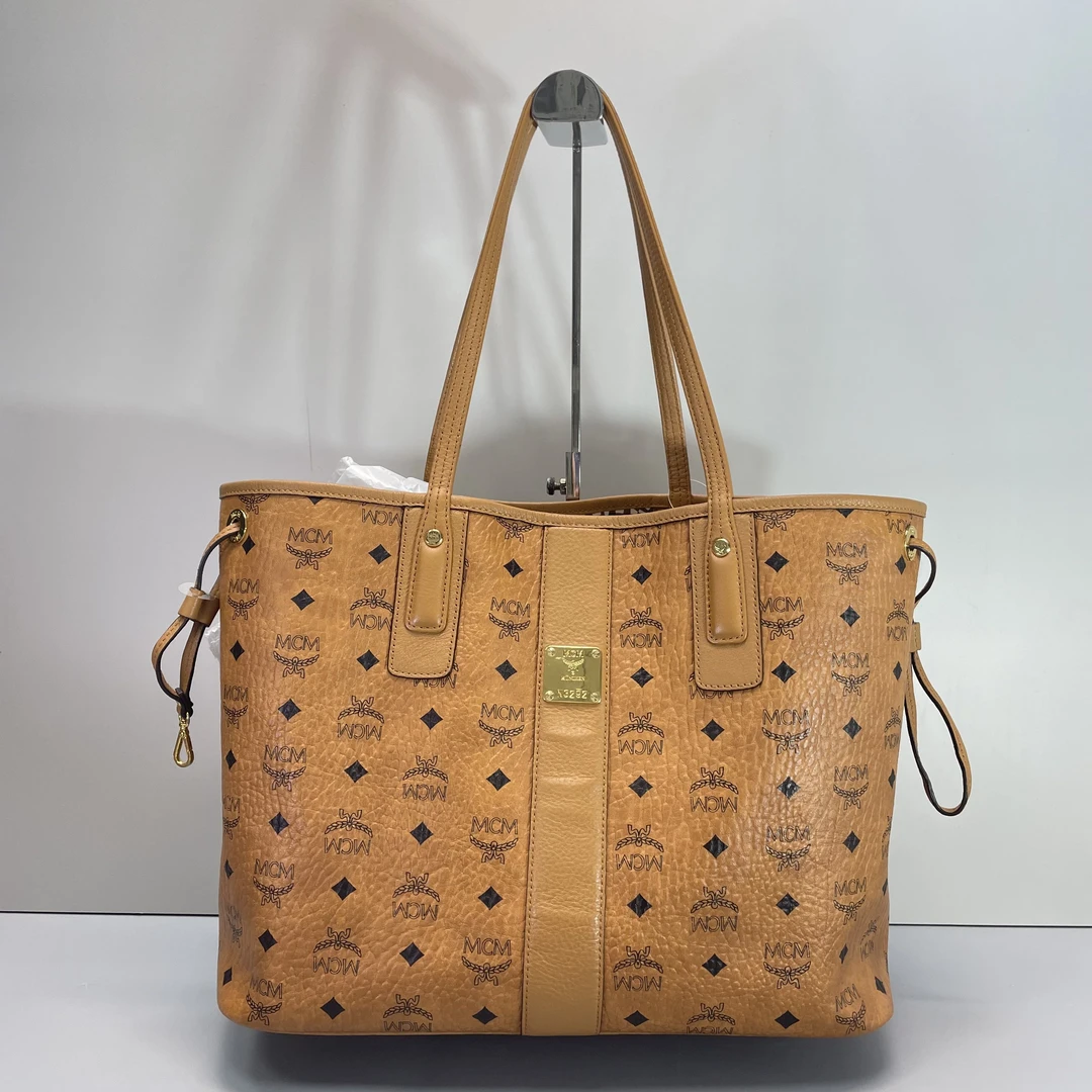 95新 MCM 媚姐/mcm干邑色子母托特包36x28x16cmG041808