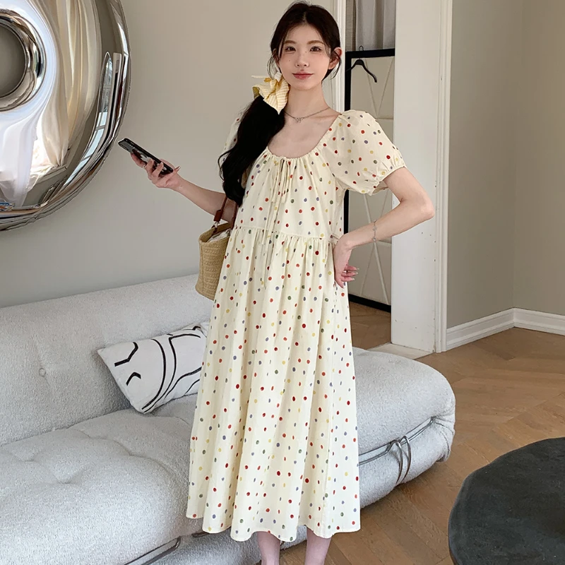 孕妇装女2025新款爆款洋气夏装连衣裙宽松韩版高级夏季长款时尚