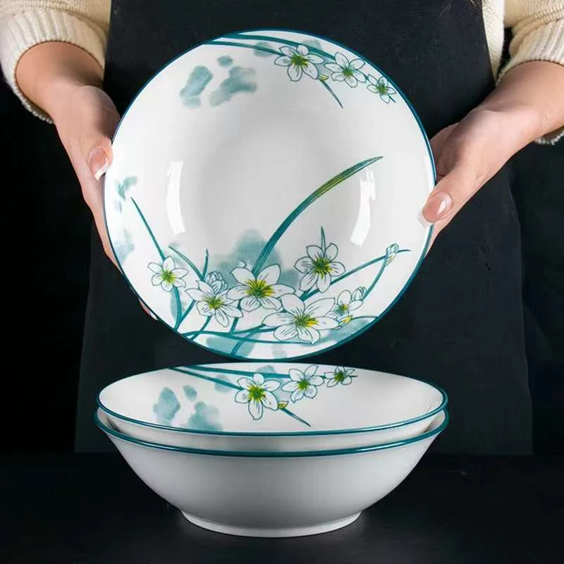 水仙花7英寸面碗6个装（破损联系客服）