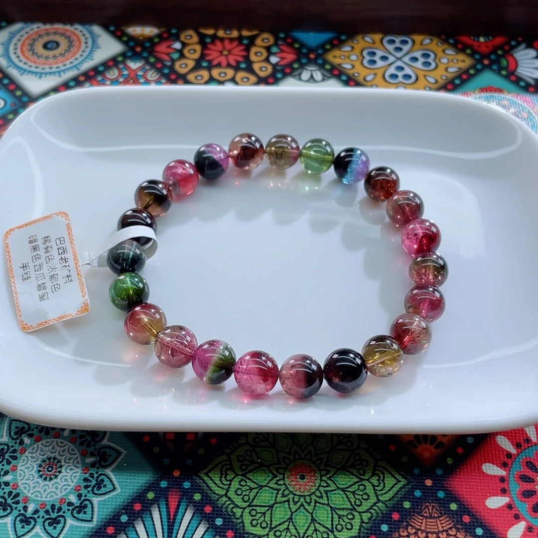 手链未镶嵌碧玺暗黑西瓜浓郁色