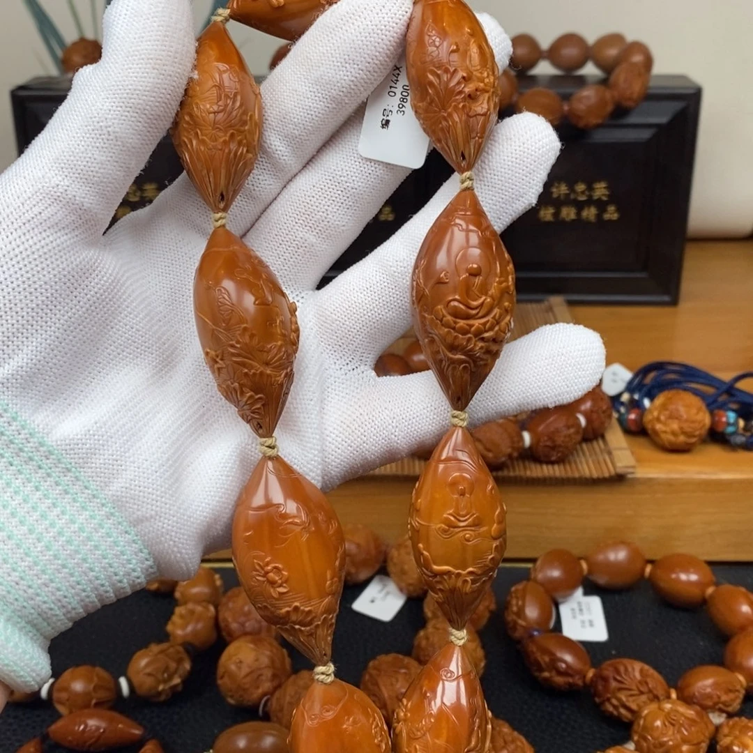 手串橄榄核许忠英老师荷花无相