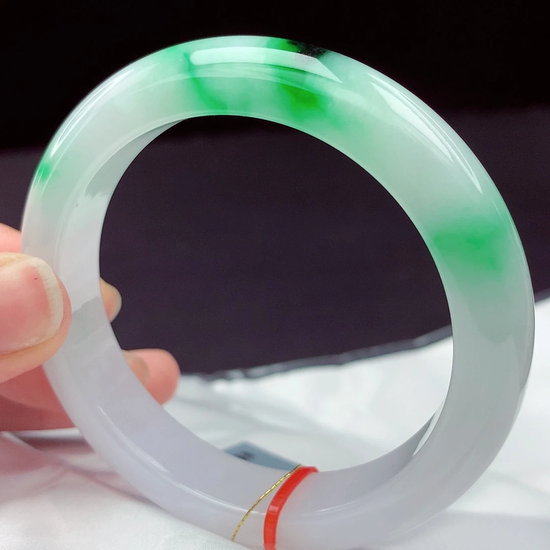 翡翠未镶嵌手镯57圈766