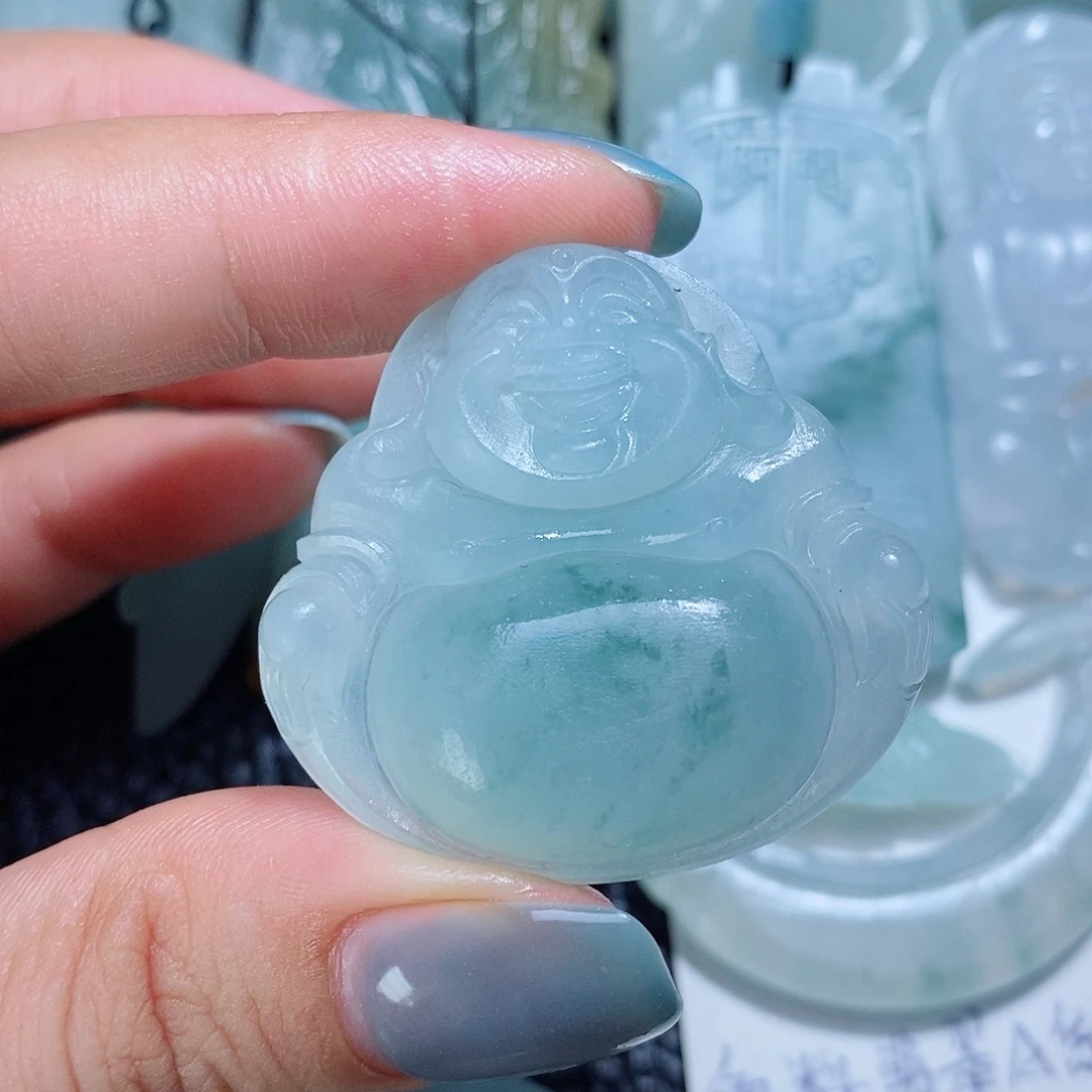 大***️定制翡翠未镶嵌毛货付款后确认抛光