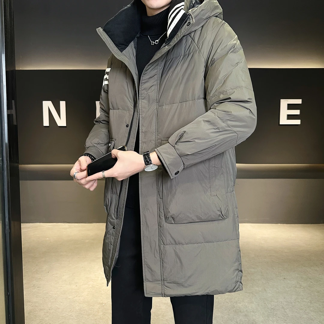 防寒保暖加厚90绒男款上衣冬季新款休闲百搭中长款男士羽绒服外套