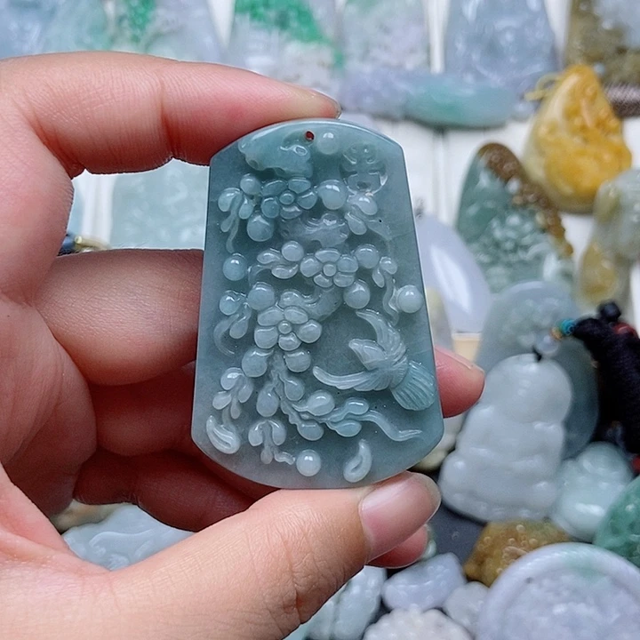 翡翠未镶嵌吊坠(不含链)翡翠