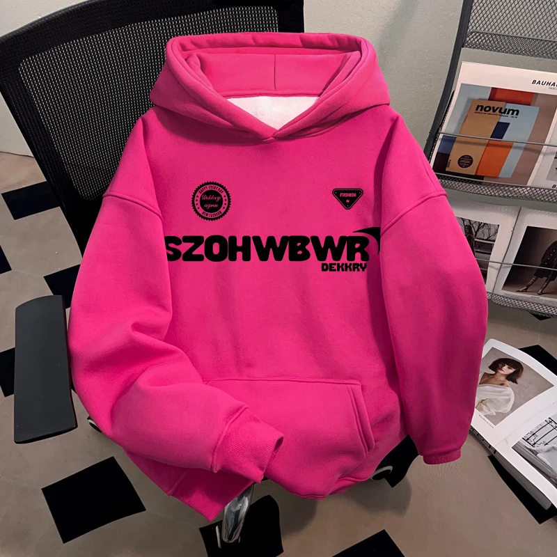 Dekkry潮牌美式街头休闲百搭秋冬季连帽卫衣加厚加绒男女重磅上衣