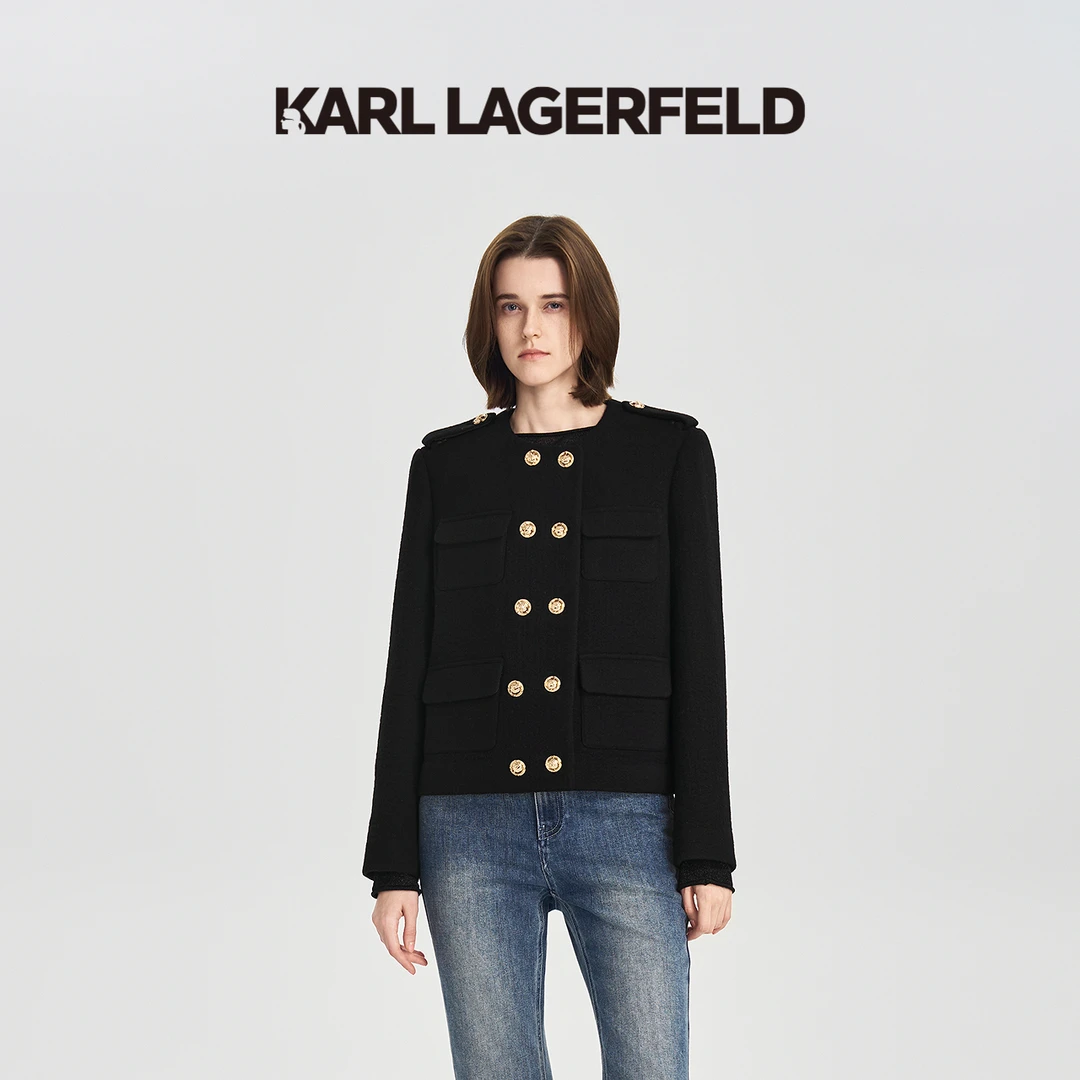 【官方】KARL LAGERFELD卡尔拉格斐秋季新款短外套老佛爷M26E1520