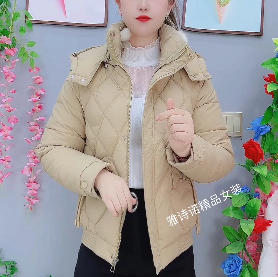 新中式时尚新款棉衣冬季短款可拆卸保暖显瘦小个子洋气棉服外套