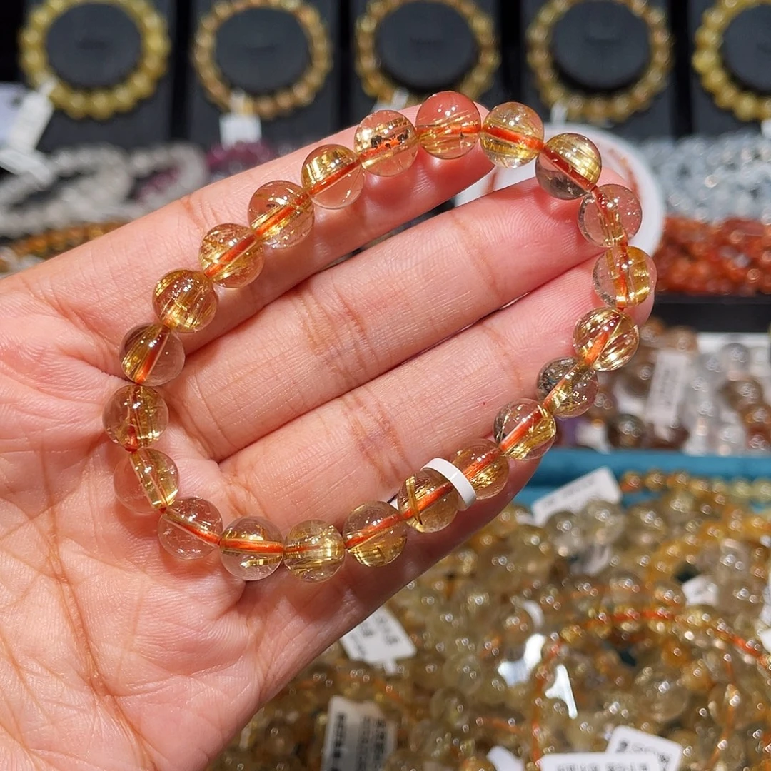 未镶嵌发晶手串顺发钛晶8.8m