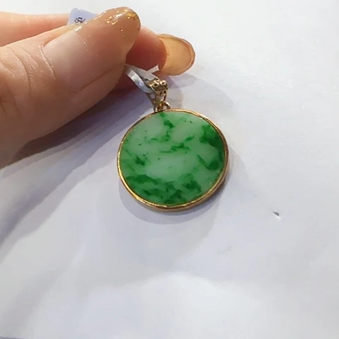 翡翠银S925镶嵌吊坠(不含链)