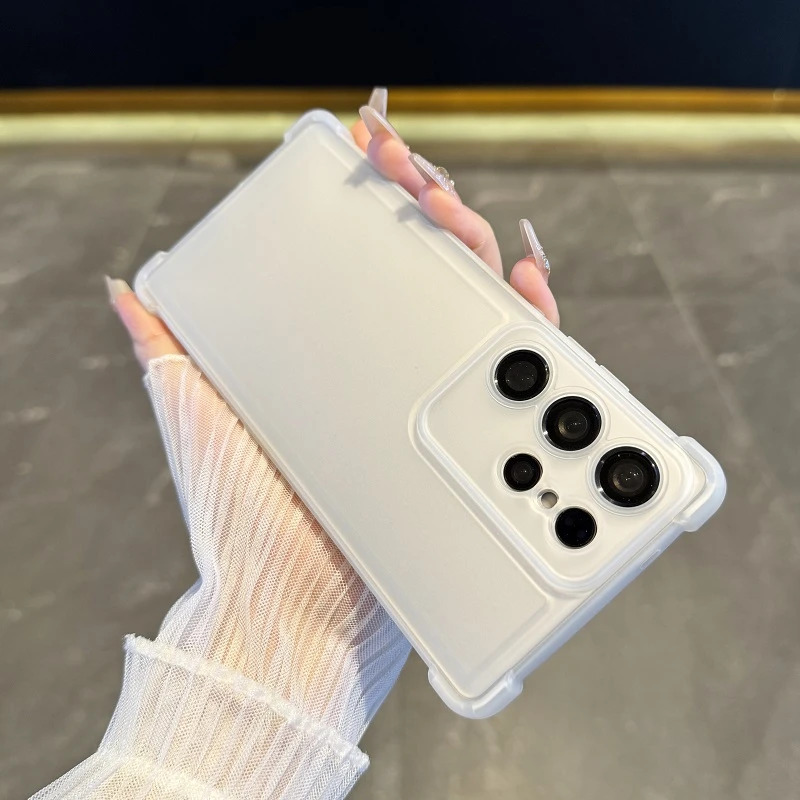 适用于三星s25ultra手机壳新款肤感磨砂透明s25+气囊防摔s24高级