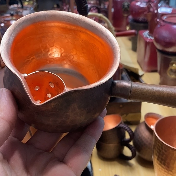 手工紫铜铜壶手工制作