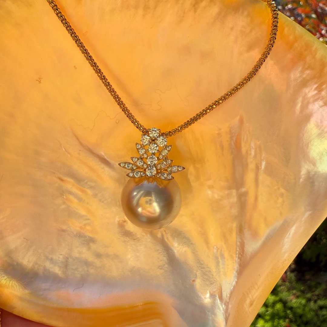 【京京专属】爆大点位新款海水南洋金珠吊坠