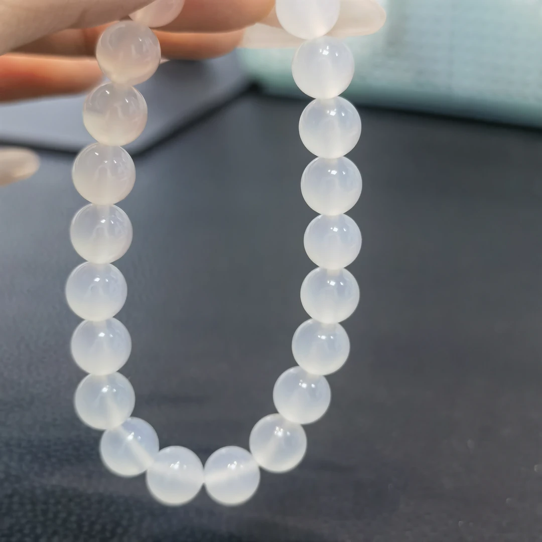 石英质玉荔枝冻镯心料冰透款气质手链小清新百搭款手串