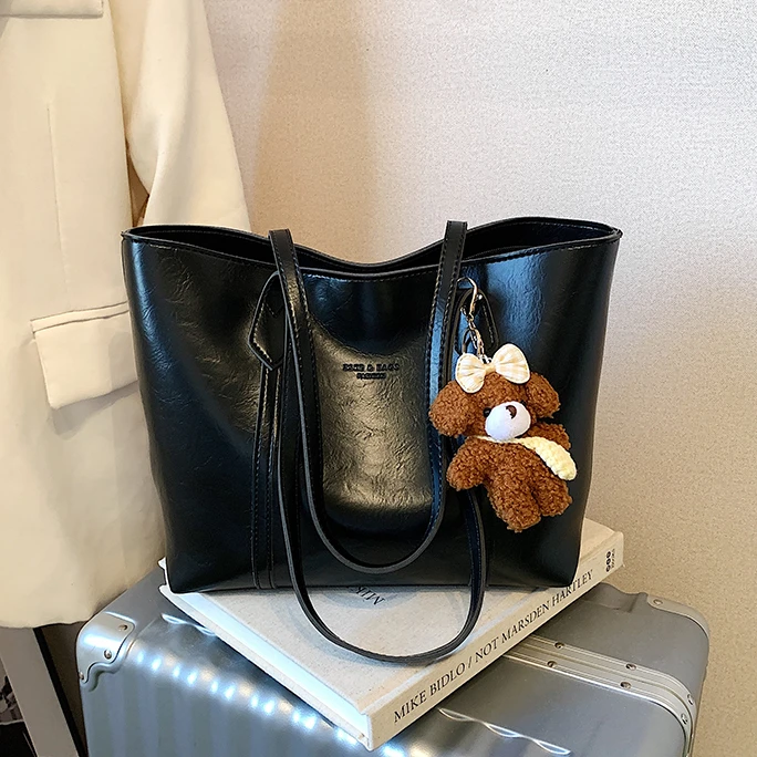 复古早八上课大容量包包女式小众高级感流行时尚单肩包通勤托特包