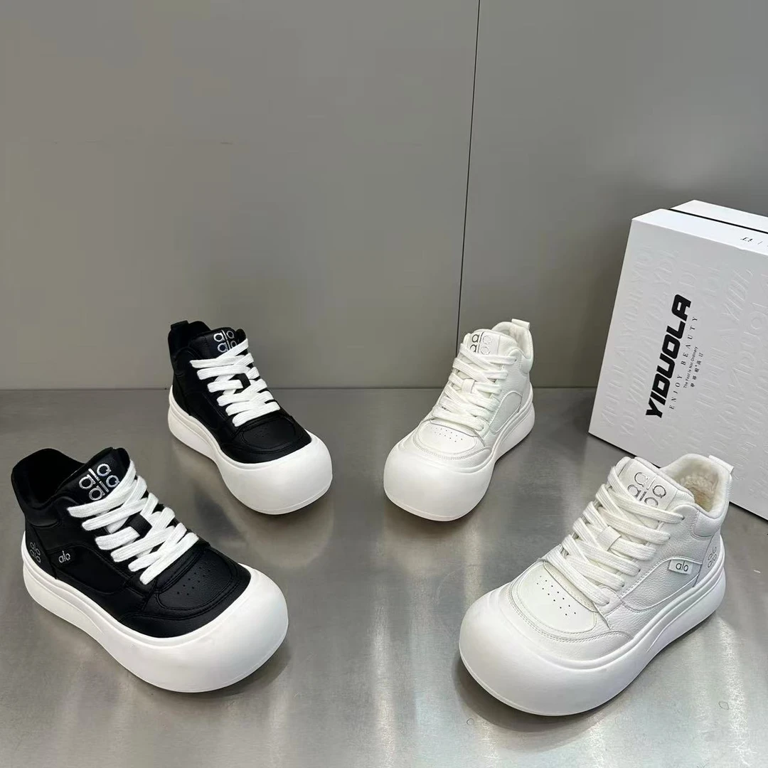 6213防滑休闲鞋透气高帮板鞋轻便莎莫索小白鞋通用保暖