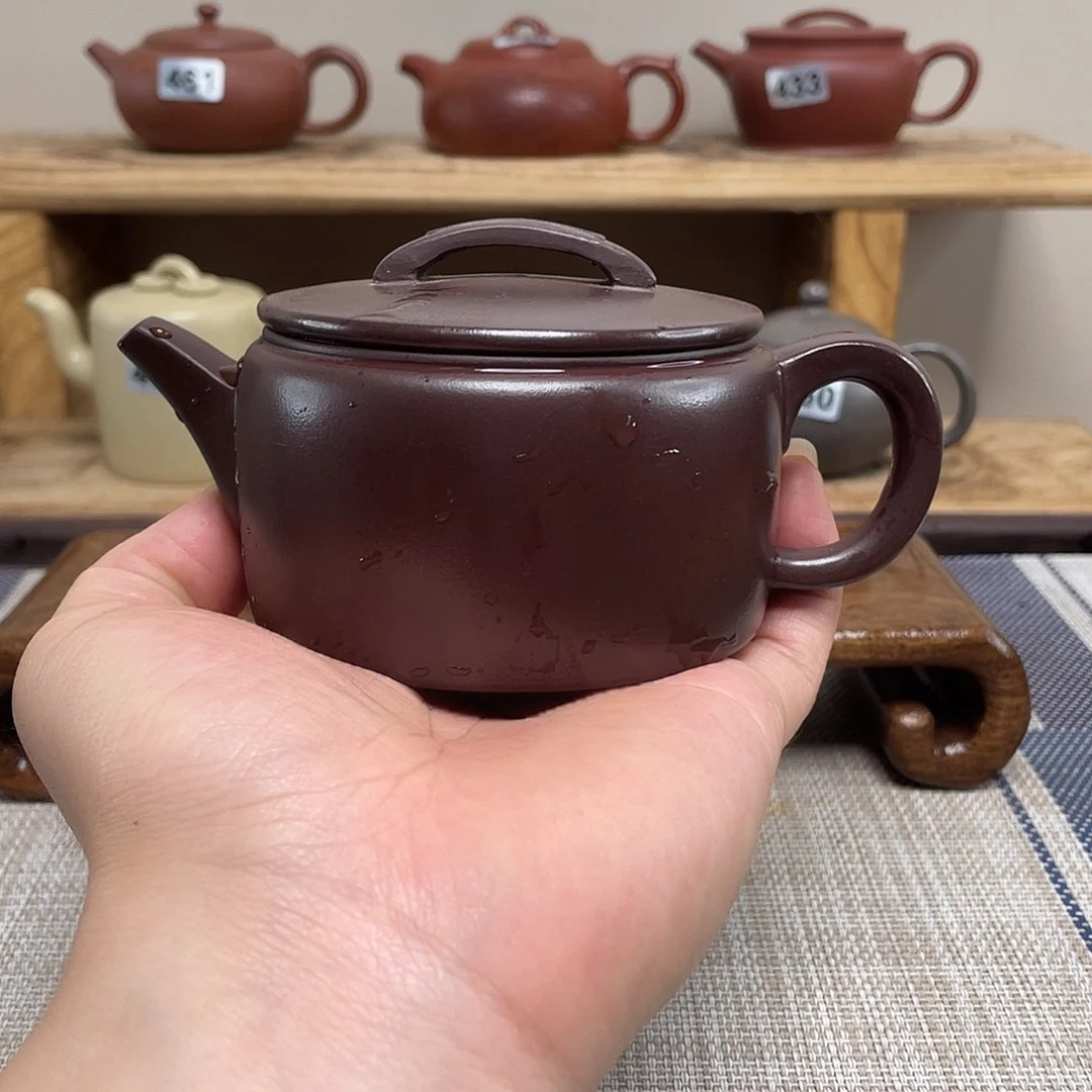 茶壶紫砂原矿手工紫砂壶绳