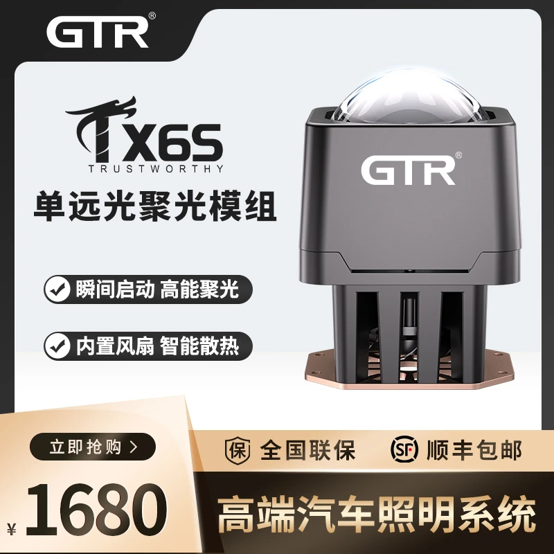 GTR- TX6S单聚光矩阵模组大灯改装专用gtr tx6s汽车大灯升级