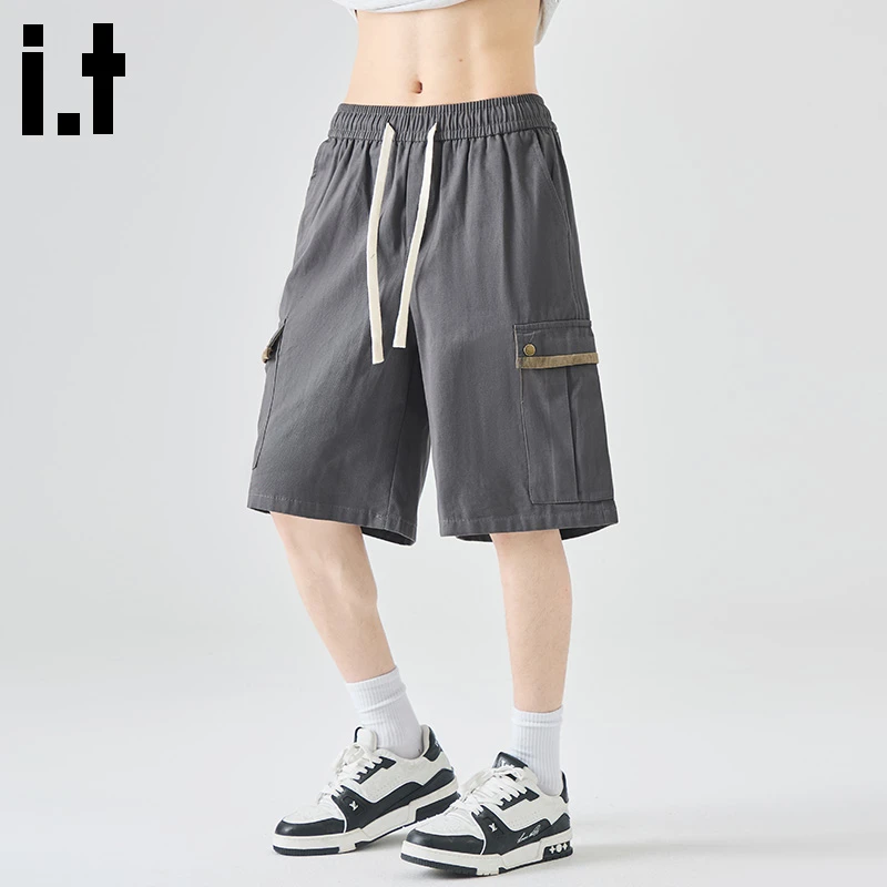 i.t:CHOCOOLATE美式复古工装短裤男2025夏季重磅宽松潮牌五分中裤