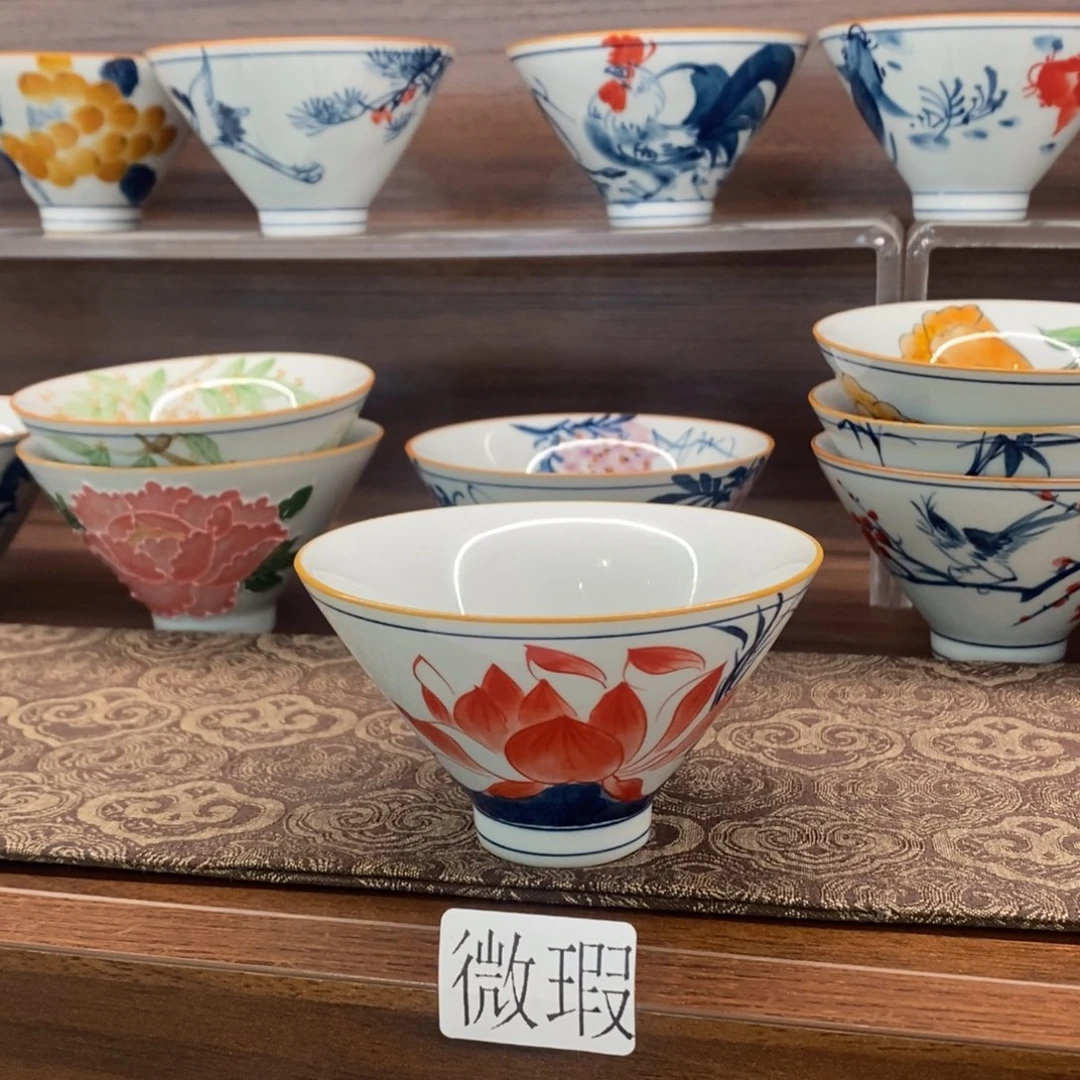 釉下彩老陶泥手工绘制