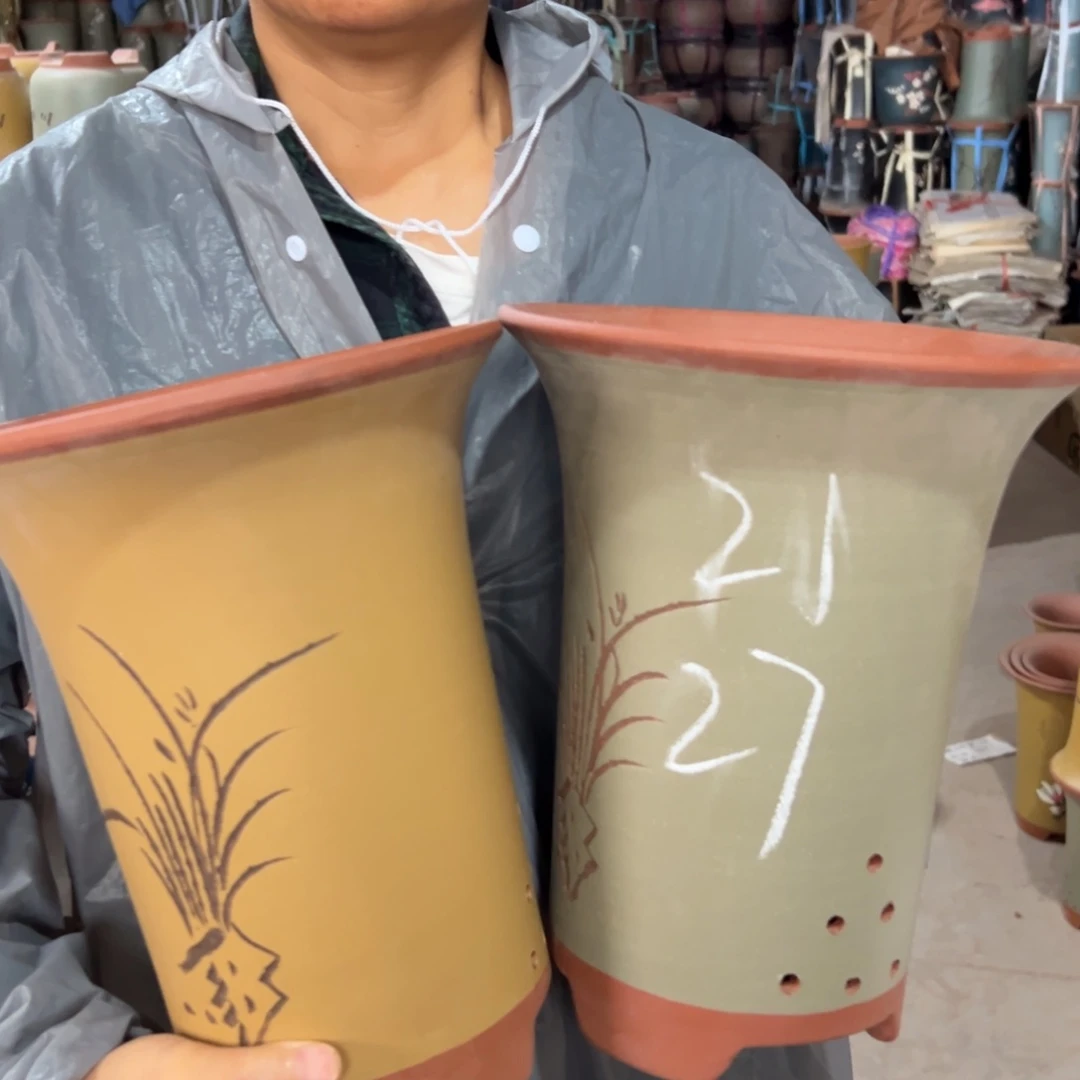 宜兴川阁紫砂花盆
