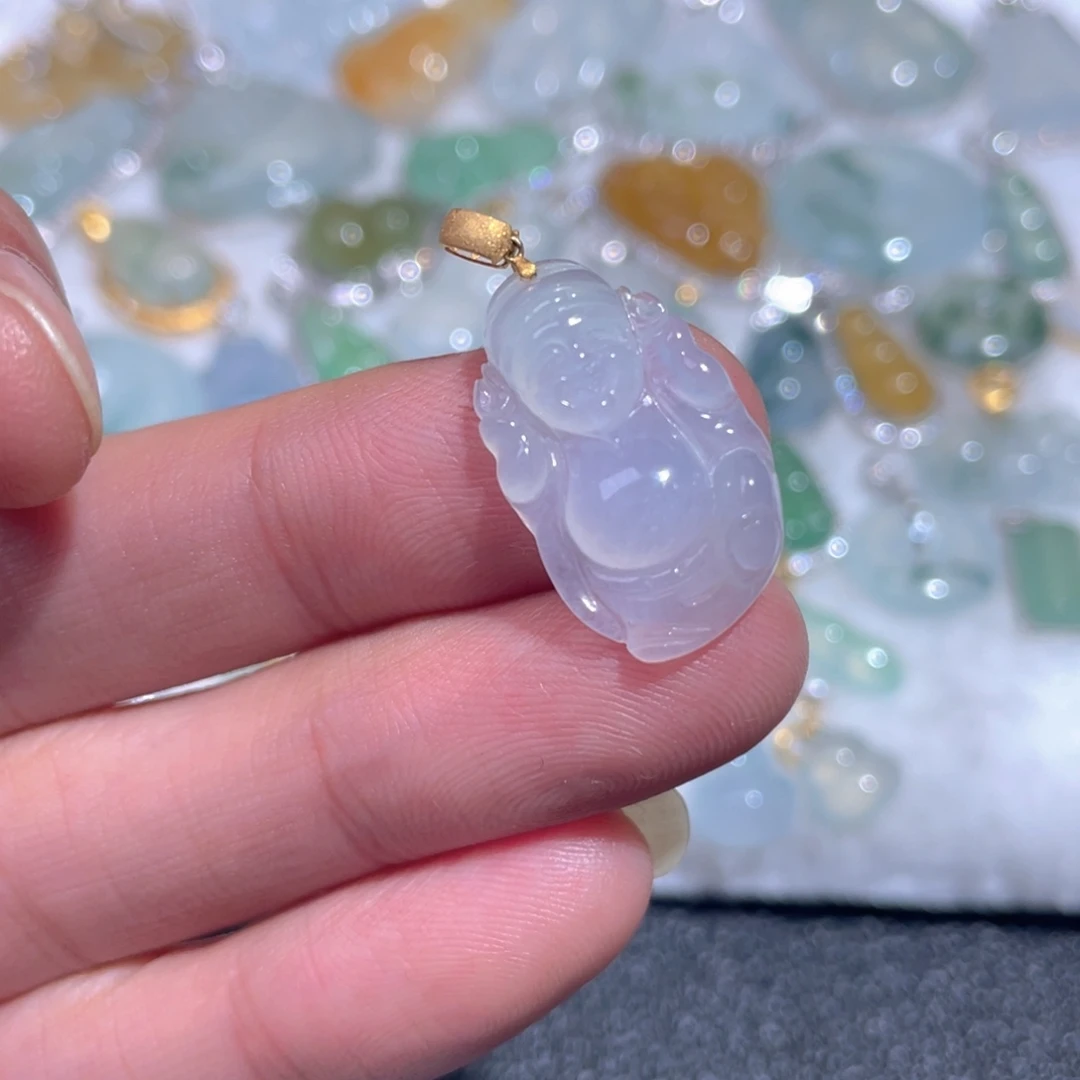 翡翠18K金镶嵌颈饰翡翠