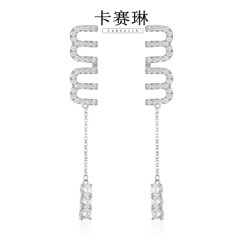 卡赛琳carsailn/ 镀K金 925银针 meimei轻奢高定流苏耳钉 4662