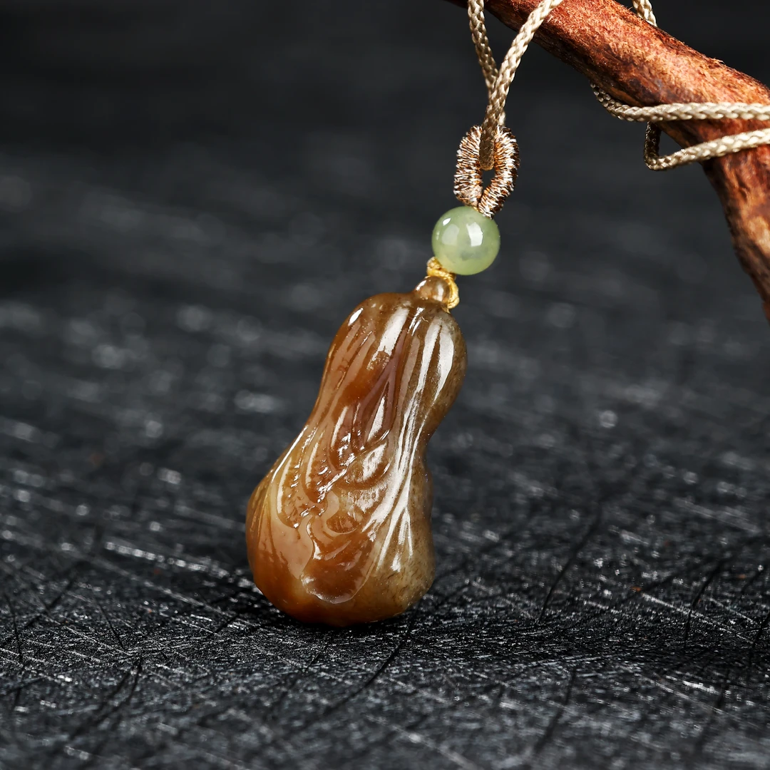 KJ-A1G1632和田玉白菜挂件吊坠约26*15*8mm挂坠日常多样性发一