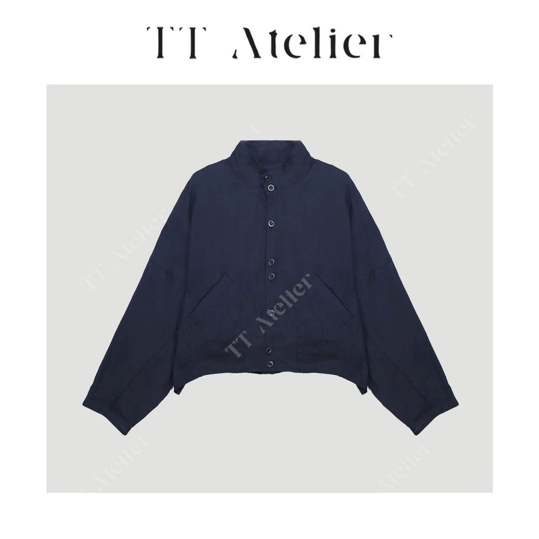 TT设计师【清风竹影】中式小众立领夹克苎麻休闲百搭外套TT190186