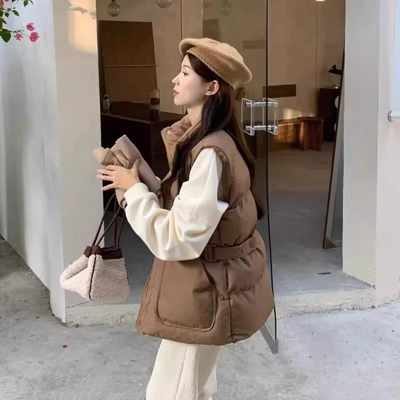 【奥莱清仓】羽绒服马甲女新款2025设计感马夹坎肩宽松百搭显瘦背