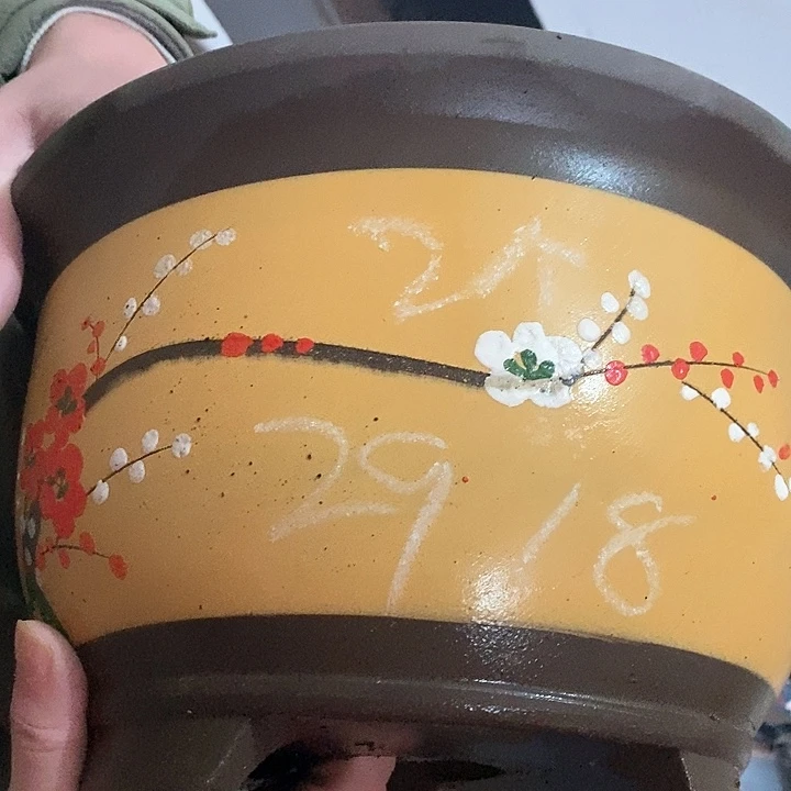 紫砂茶壶紫色印花